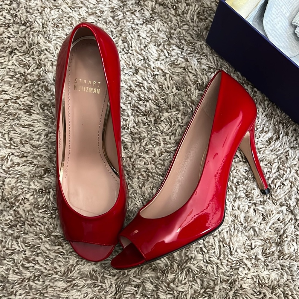 Red Stuart Weitzman Heels Size 7 Stylish Flame An… - image 1